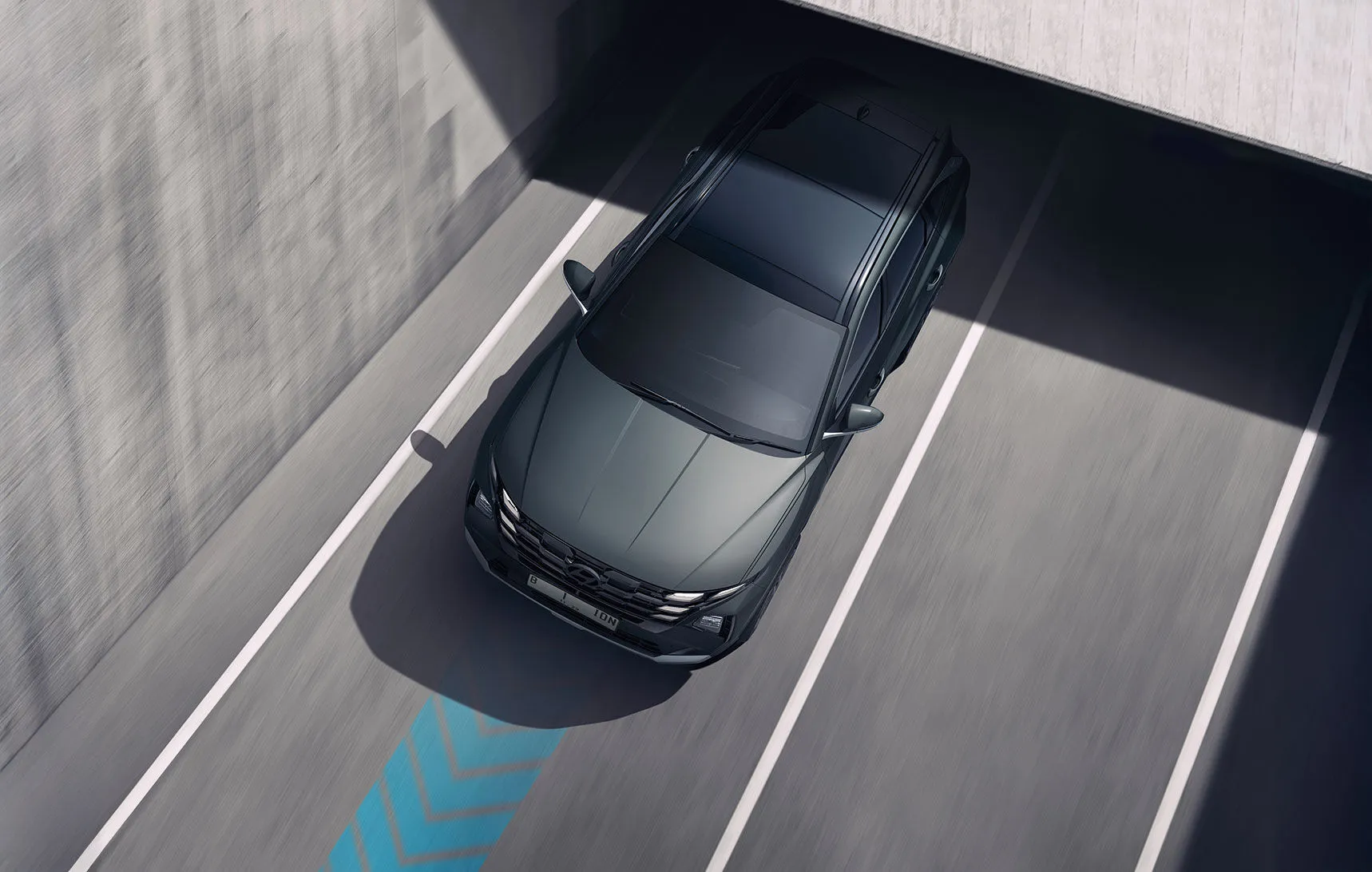 Keamanan Hyundai TUCSON Lane Following Assist (LFA) with Hands on Detection