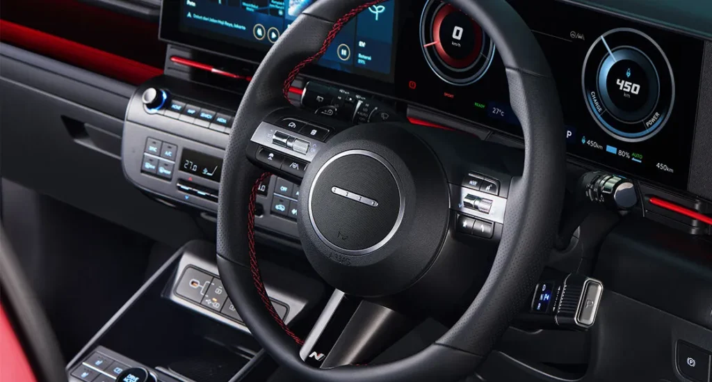 KONA Electric N Line exclusive steering wheel
